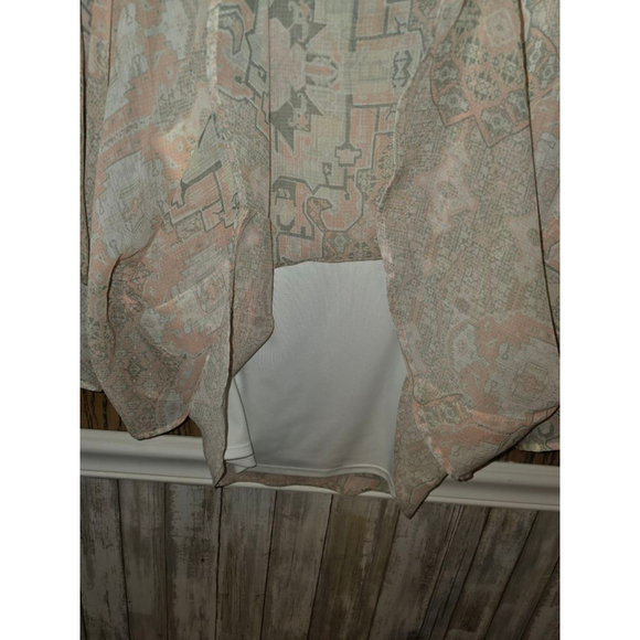 Women's Ruby Rd. Tunic Top L Beige Peach Patterned - Picture 3 of 4